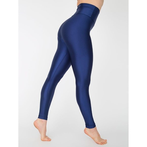 American Apparel Blue High Waist Leggings rnt349 - Picture 1 of 3